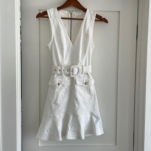 Denim white flare dress